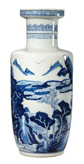 A BLUE AND WHITE 'LANDSCAPE AN