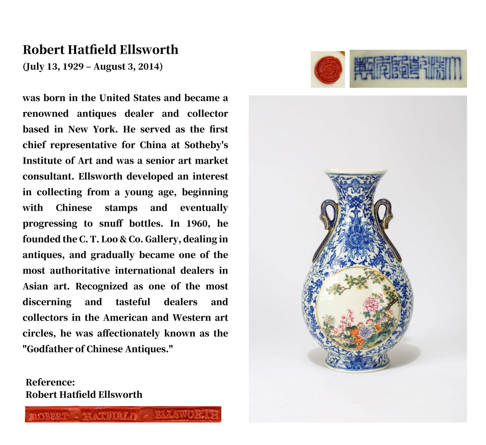 A BLUE AND WHITE MEDALLION WITH