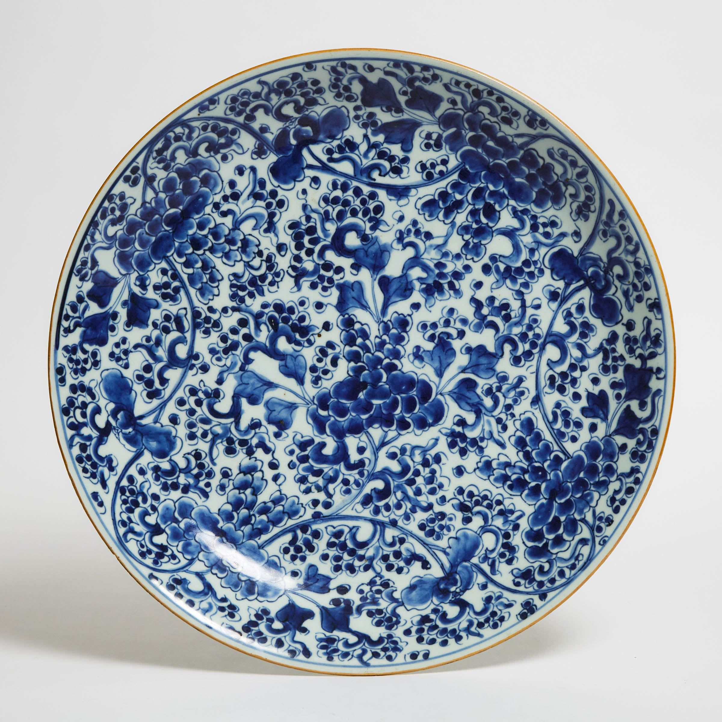 A Blue and White 'Peony' Charger,