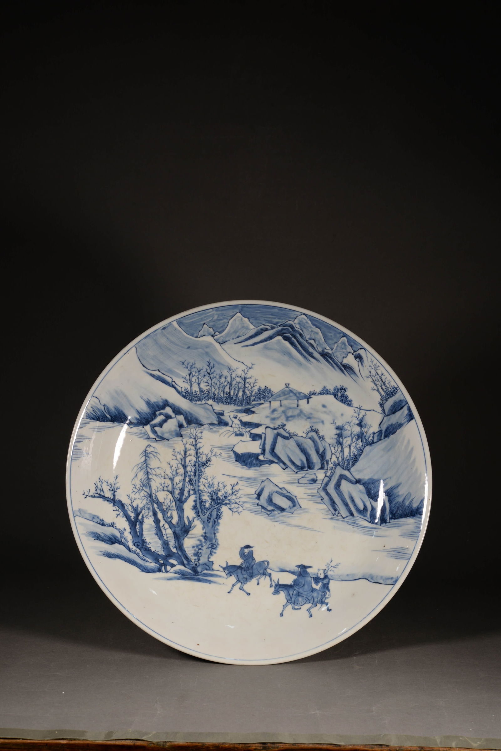 A BLUE AND WHITE 'PLUMS IN SNOW'