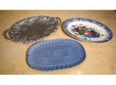 A blue ceramic 12" x 18" Borda