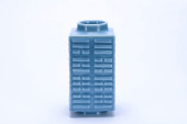 A BLUE GLAZED 'BAGUA' VASE<br>