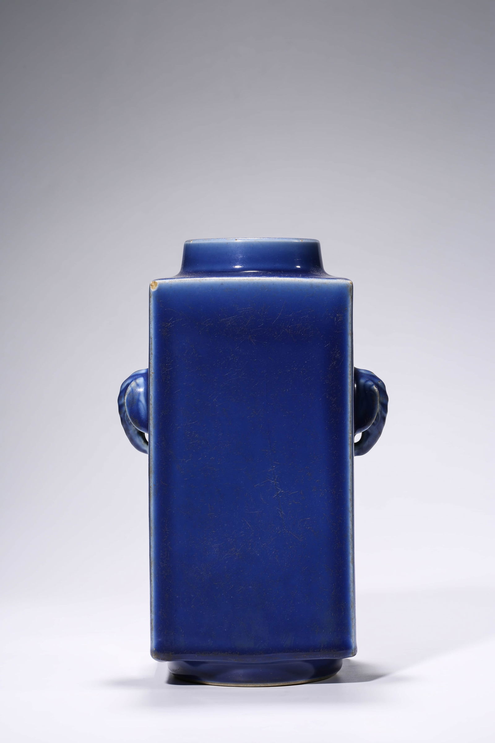 A BLUE-GLAZED DOUBLE-ELEPHANT