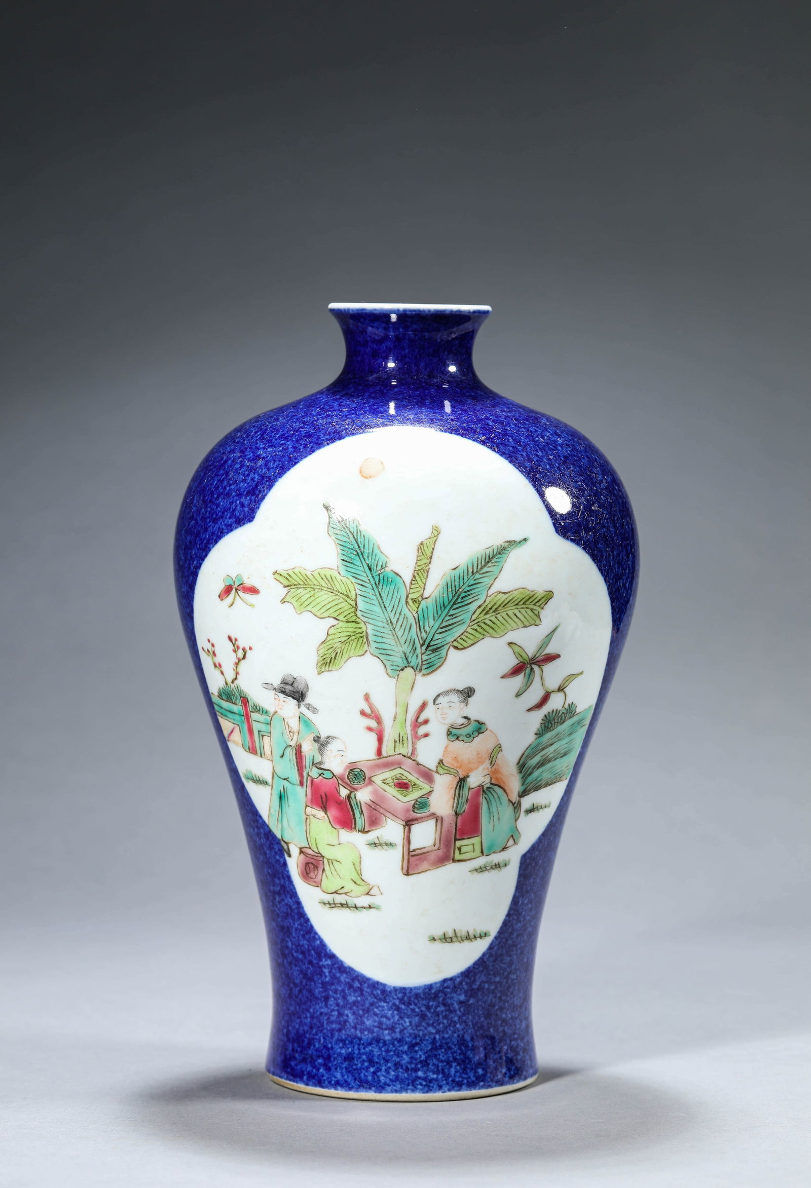 A BLUE-GLAZED MEDALLION 'FIGURAL