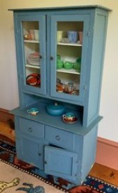 A blue painted vintage child's