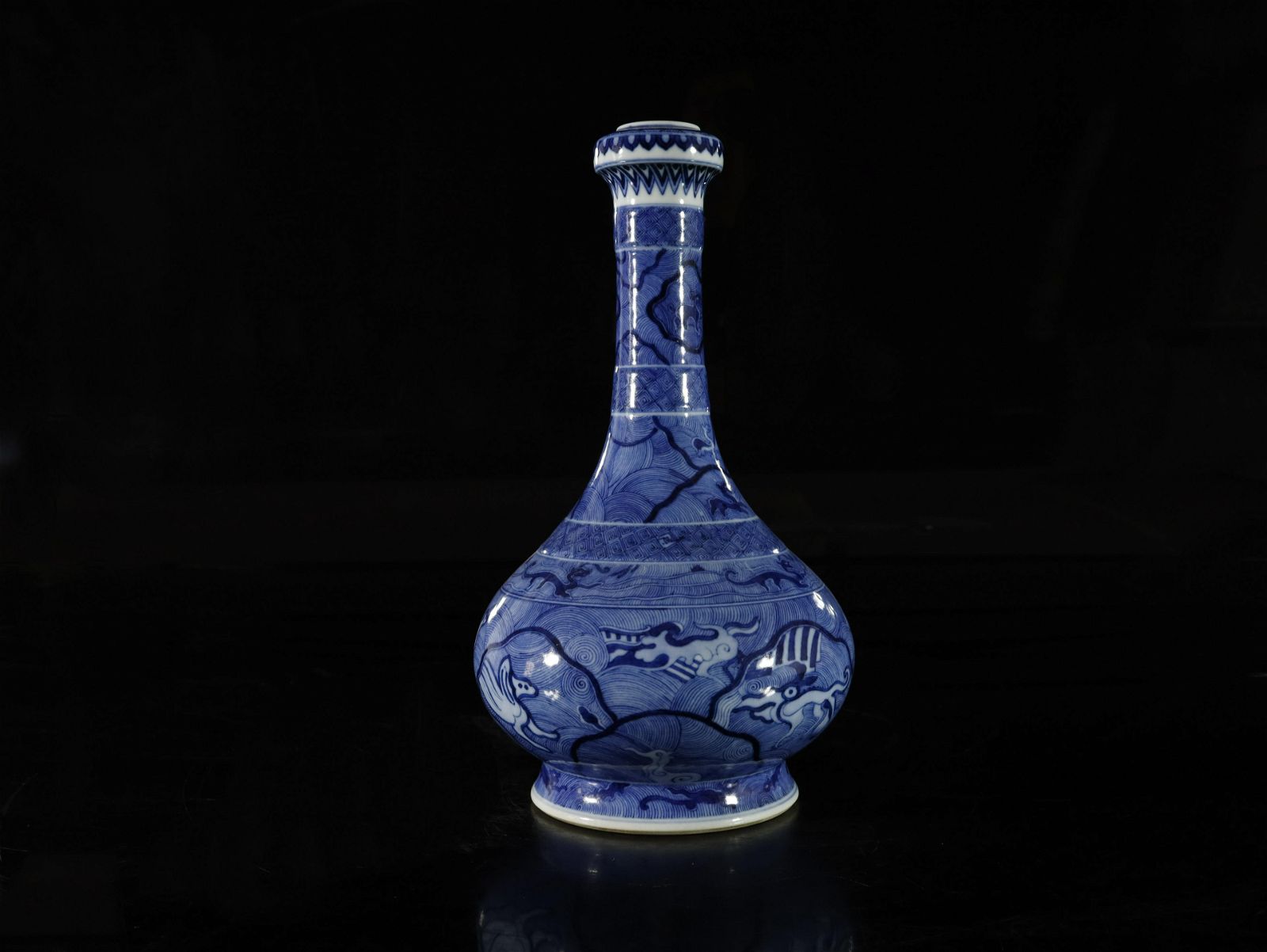 A BLUEAND WHITE 'BEASTS' VASEA