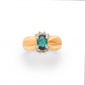 A BLUISH GREEN BERYL, DIAMOND