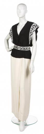 A Bob Mackie Black and Cream C