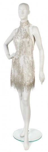 A Bob Mackie Cream Beaded Pear