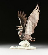 A BOEHM SCULPTURE, "BROWN PELI
