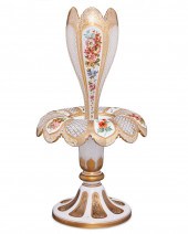 A BOHEMIAN ART GLASS EPERGNE C