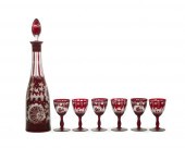 A BOHEMIAN ART GLASS LIQUEUR S