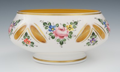 A Bohemian Cased Glass Bowl In