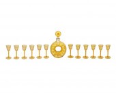 A BOHEMIAN CUT-GLASS APERITIF