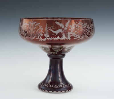 A Bohemian Cut-to-Clear Ruby Red