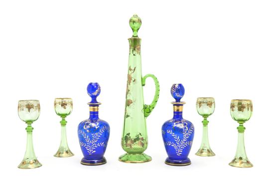 *A Bohemian Enameled Glass Drinks
