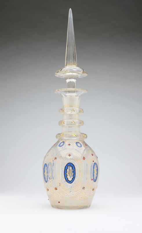 A Bohemian gilt and enameled