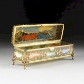 A BOHEMIAN GILT METAL MOUNTED