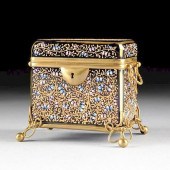 A BOHEMIAN GILT METAL MOUNTED
