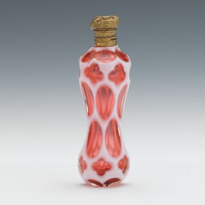 A Bohemian Glass Perfume Flask