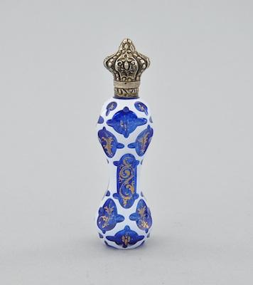 A Bohemian Glass Perfume Vial In