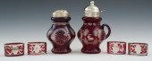 A Bohemian Glass Sugar Caster