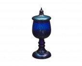 A BOHEMIAN IRIDESCENT ART GLAS