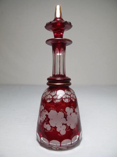 A Bohemian ruby red cut to clear