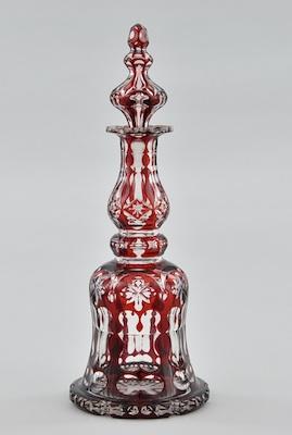 A Bohemian Ruby Red Overlay Cut