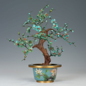 A BONSAI WITH IMITATION PLUM T