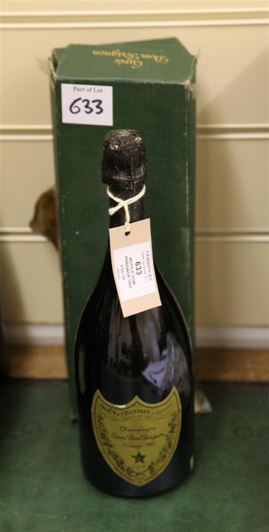 A bottle of Dom Perignon 1982