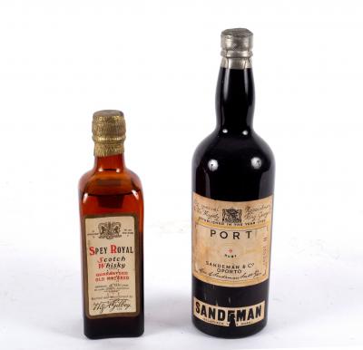 A bottle of Spey Royal Scotch