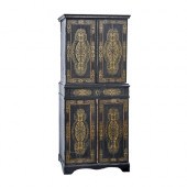 A Boulle, ebony and tulipwood