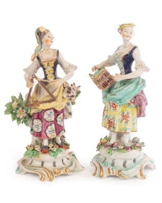 A Bow figure of a lady emblematic