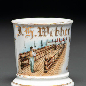 A Bowler's Porcelain Shaving Mug