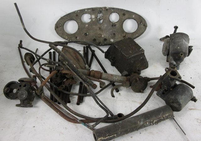 A box of carburetors fuel pumps