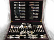 A boxed canteen of silver plated