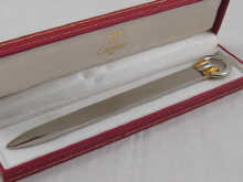 A boxed Cartier stainless steel