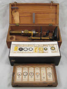 A boxed microscope together with