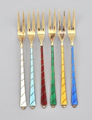 A Boxed Set of Enameled Danish