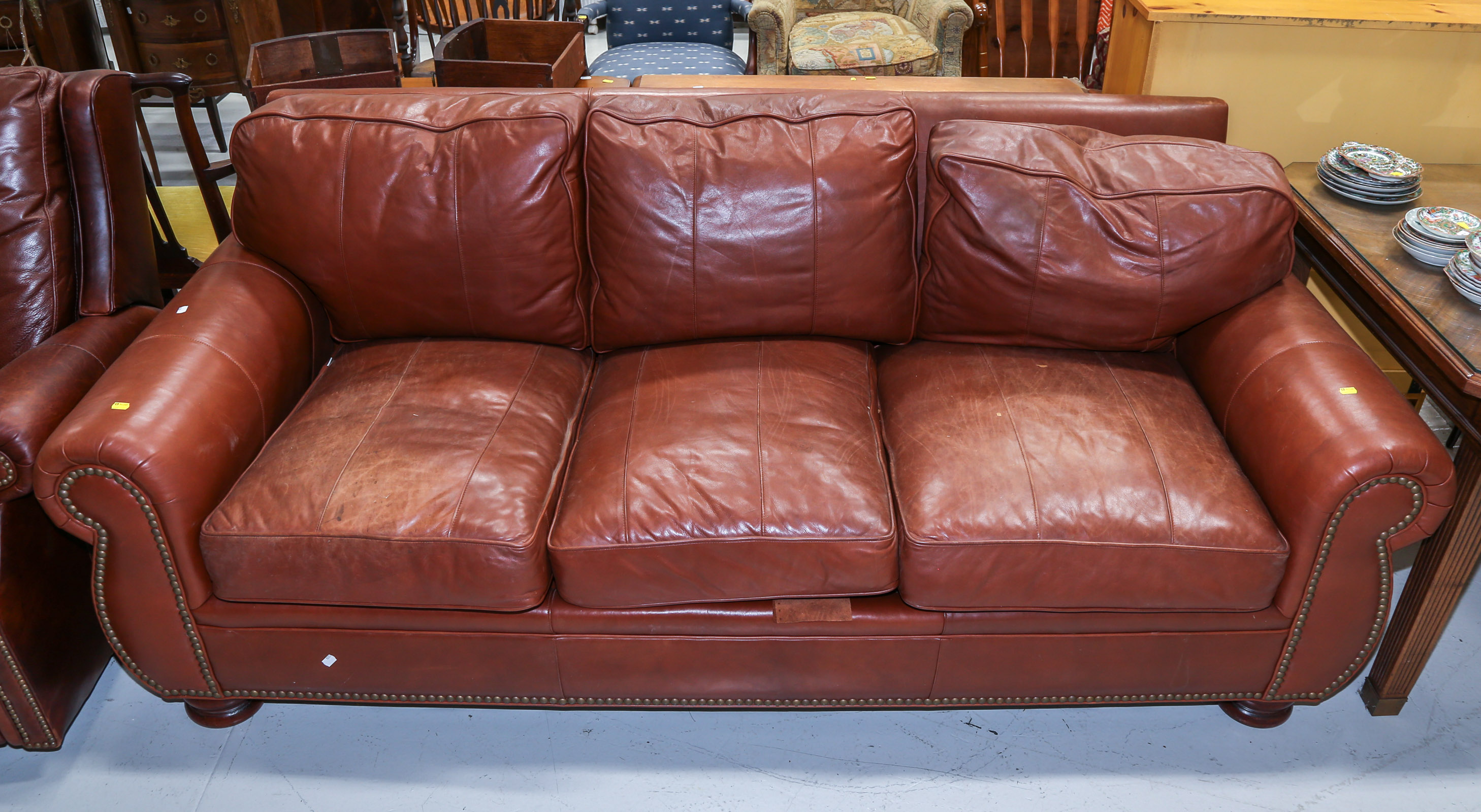 A BRADINGTON-YOUNG LEATHER SOFA
