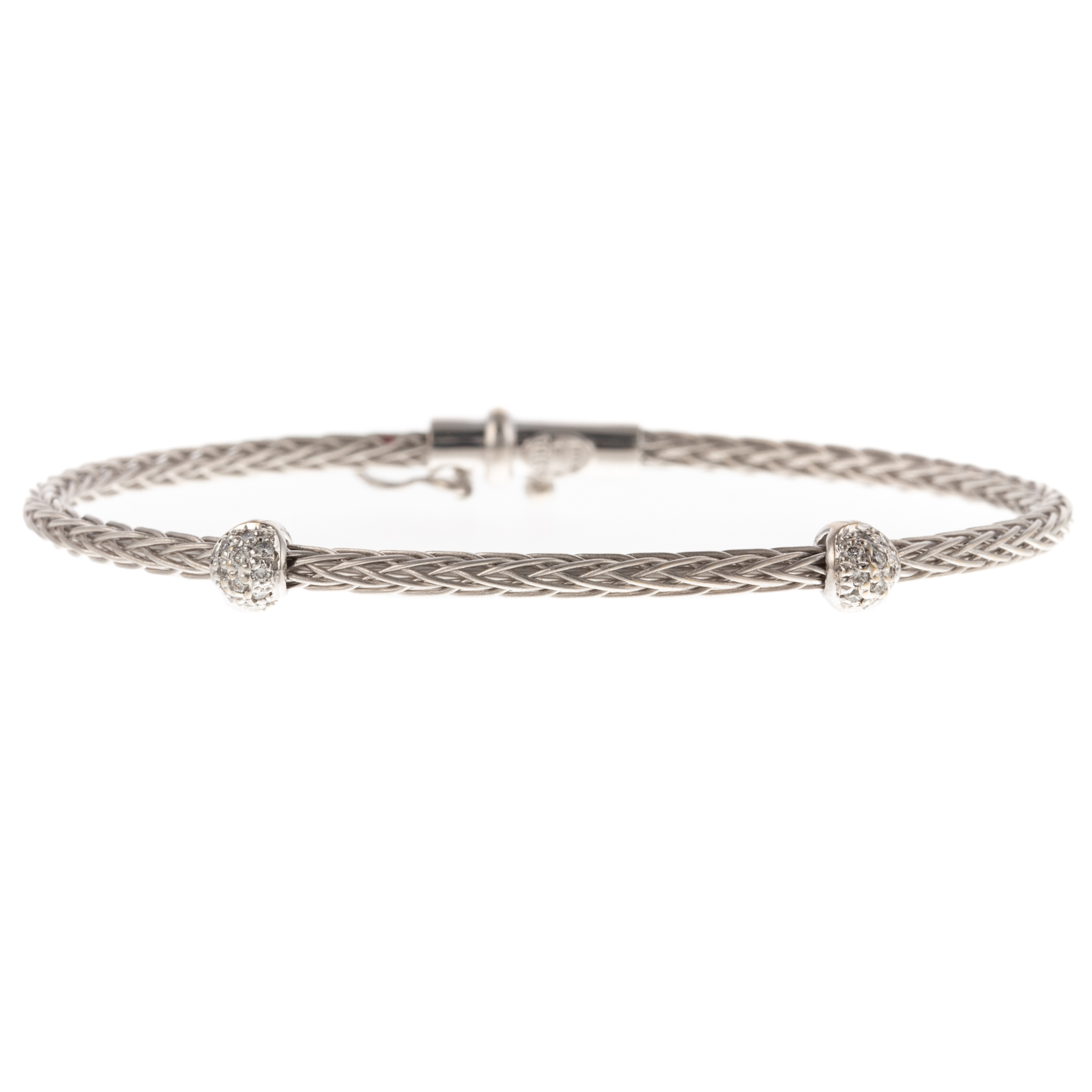 A BRAIDED CABLE BANGLE BY ROBERTO