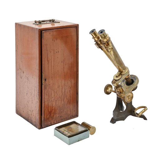 A brass and iron binocular