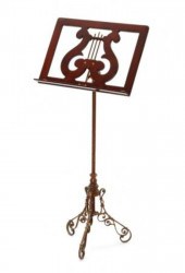 A BRASS AND MAHOGANY MUSIC STA