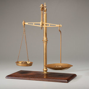 A Brass and Mahogany Patent