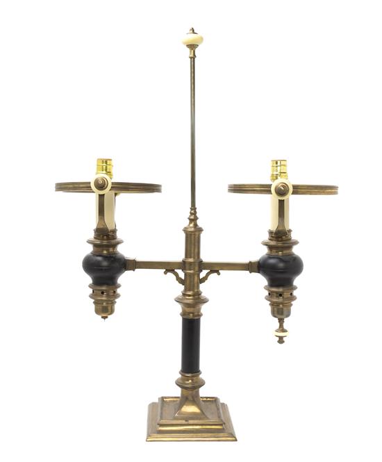A Brass and Tole Double Student's