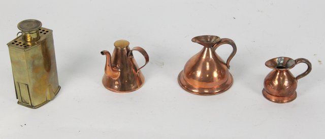 A brass cased carriage lamp two