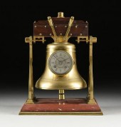 A BRASS CHURCH BELL MANTLE CLO