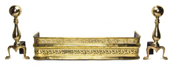 A Brass Fire Fender having
