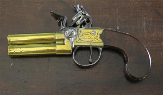 A brass framed brass barrelled O
